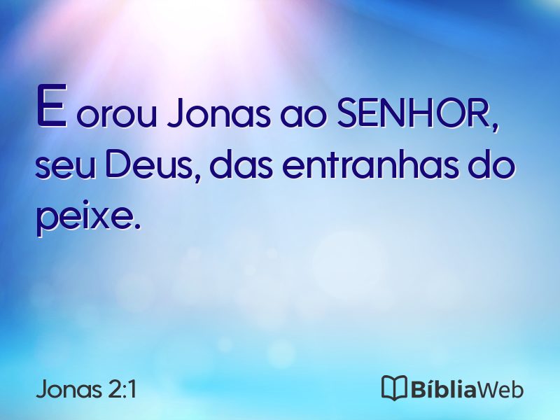 Jonas 2:1 em imagem para compartilhar