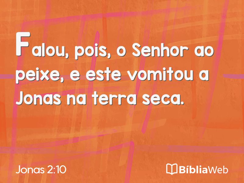 Jonas 2:10 em imagem para compartilhar