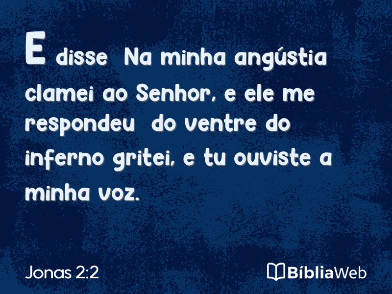 Jonas 2:2 em imagem para compartilhar