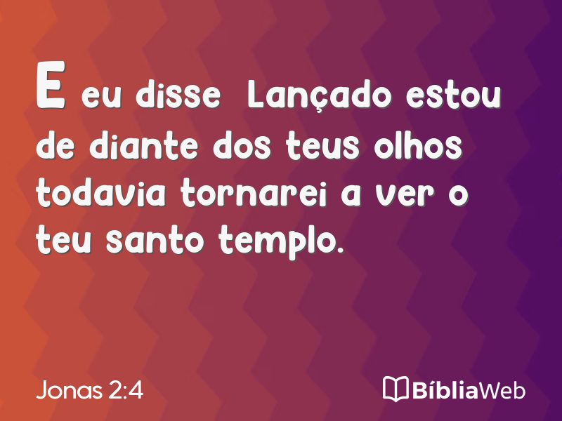 Jonas 2:4 em imagem para compartilhar