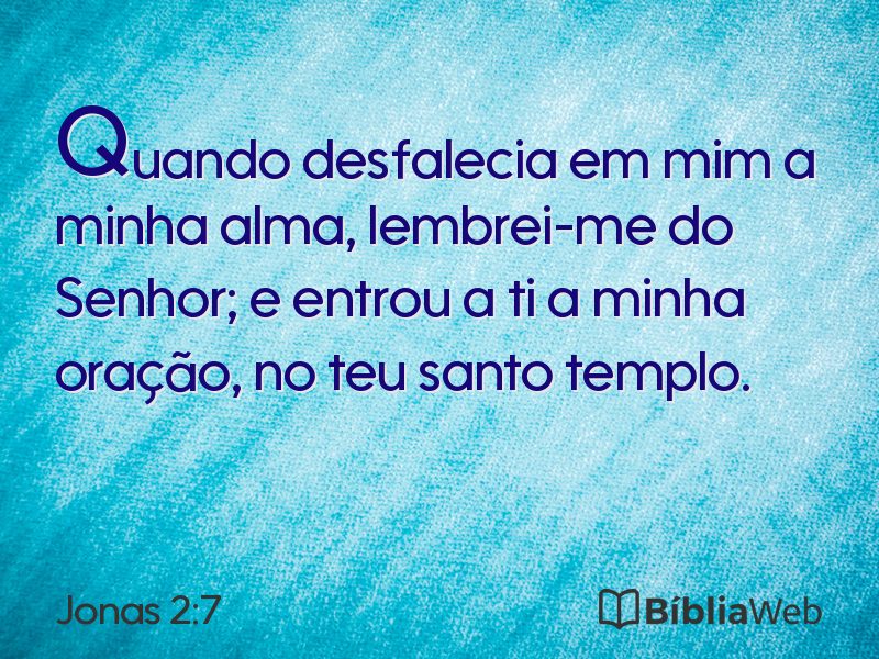 Jonas 2:7 em imagem para compartilhar