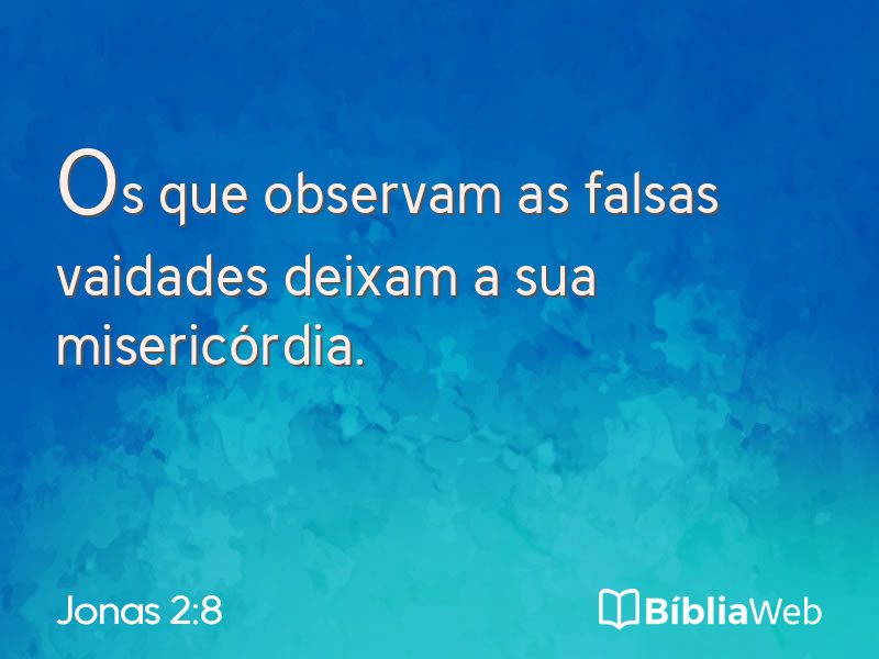 Jonas 2:8 em imagem para compartilhar