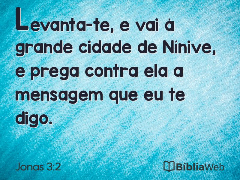 Jonas 3:2 em imagem para compartilhar