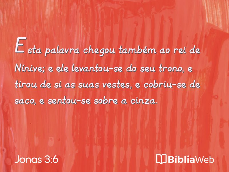 Jonas 3:6 em imagem para compartilhar