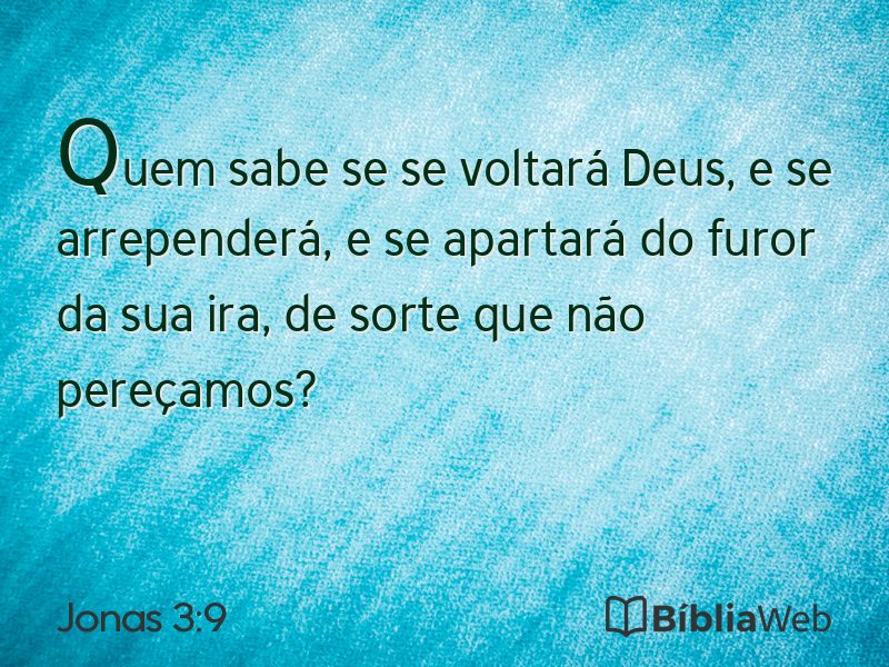 Jonas 3:9 em imagem para compartilhar