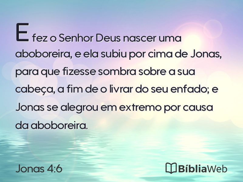 Jonas 4:6 em imagem para compartilhar