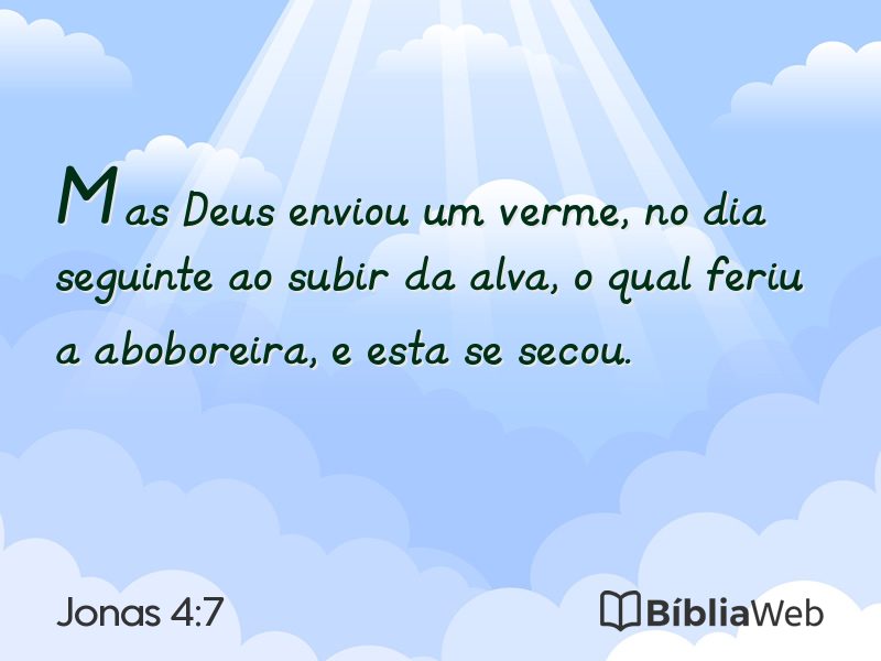 Jonas 4:7 em imagem para compartilhar