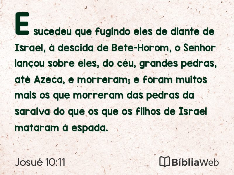 Josué 10:11 em imagem para compartilhar