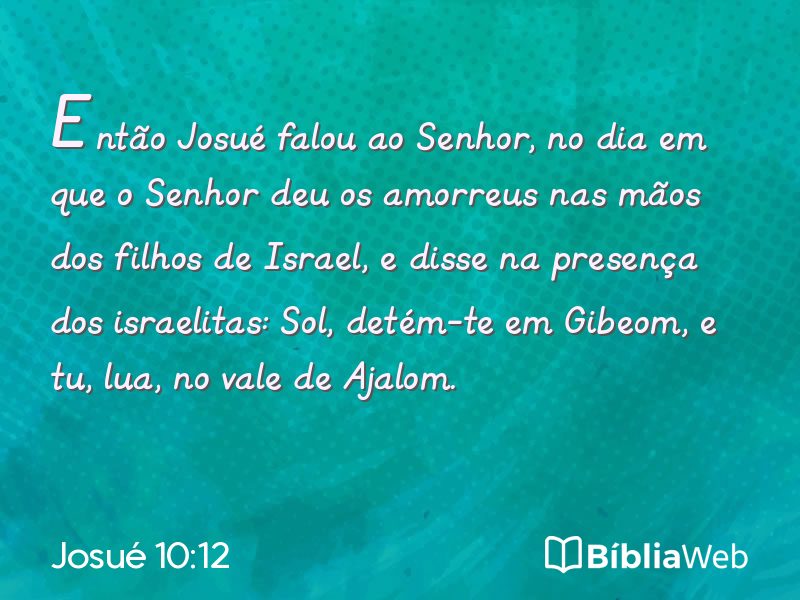 Josué 10:12 em imagem para compartilhar