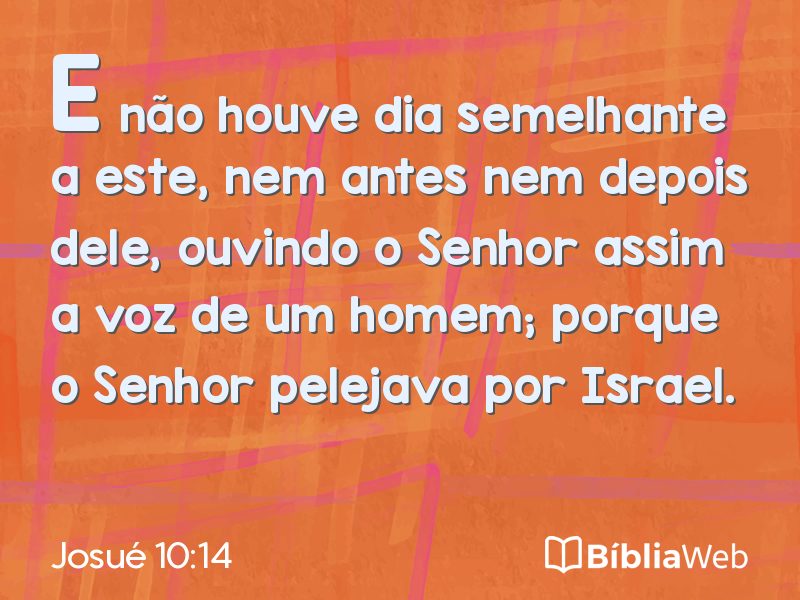 Josué 10:14 em imagem para compartilhar