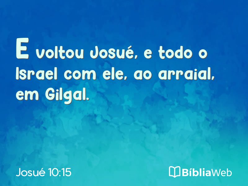 Josué 10:15 em imagem para compartilhar