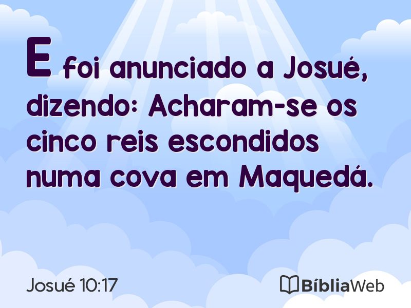 Josué 10:17 em imagem para compartilhar