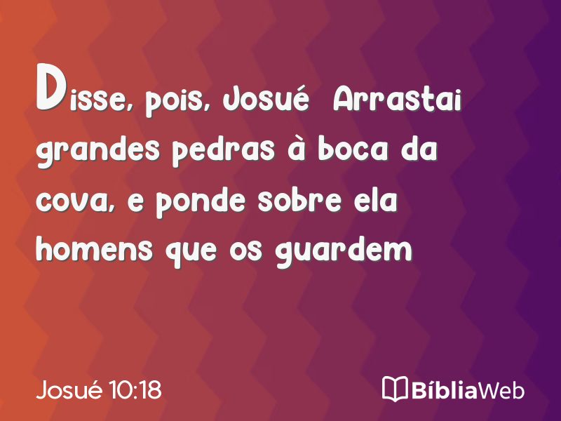 Josué 10:18 em imagem para compartilhar