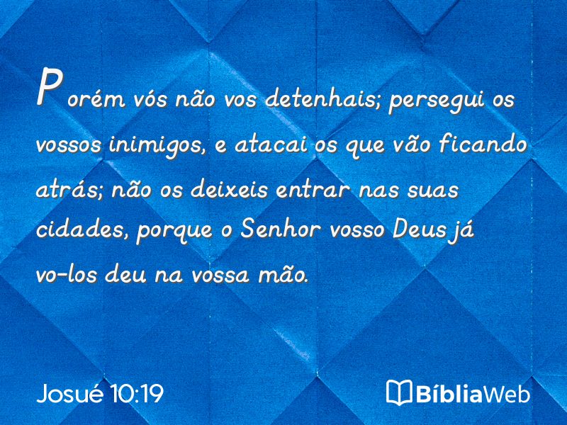 Josué 10:19 em imagem para compartilhar