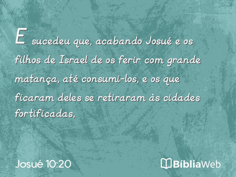 Josué 10:20 em imagem para compartilhar