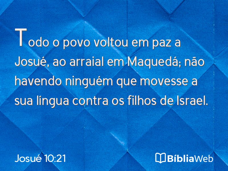 Josué 10:21 em imagem para compartilhar