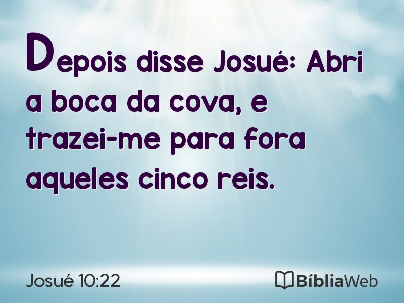 Josué 10:22 em imagem para compartilhar
