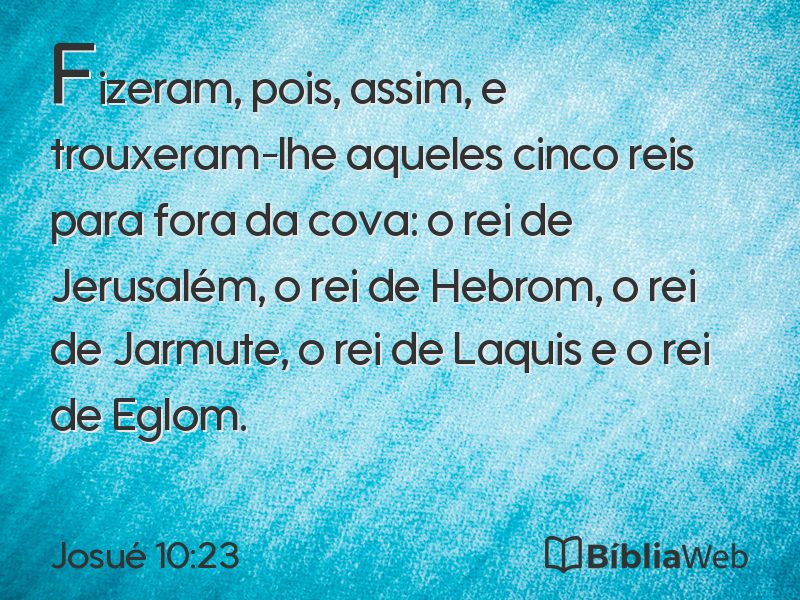 Josué 10:23 em imagem para compartilhar
