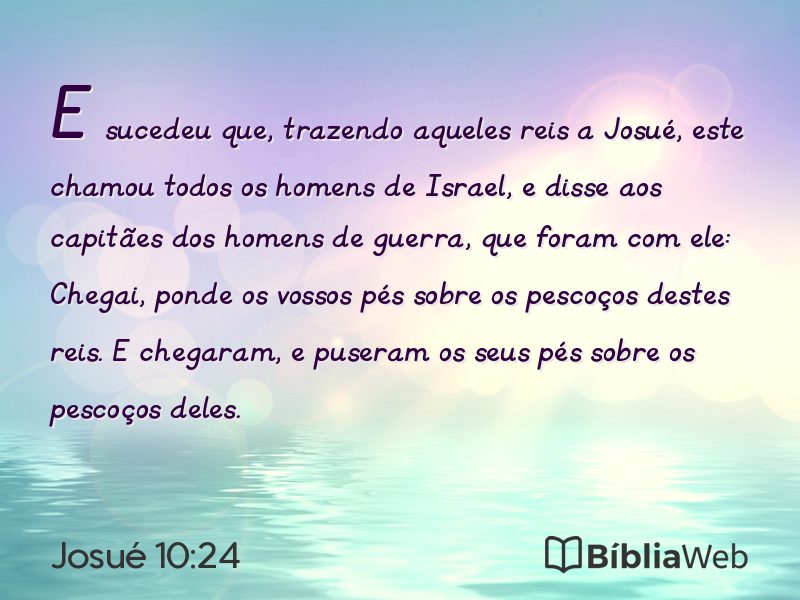 Josué 10:24 em imagem para compartilhar