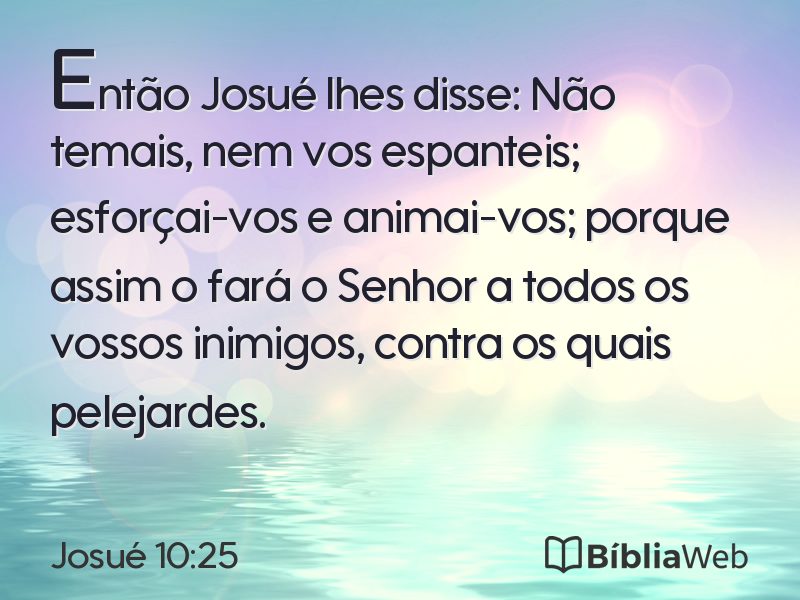 Josué 10:25 em imagem para compartilhar