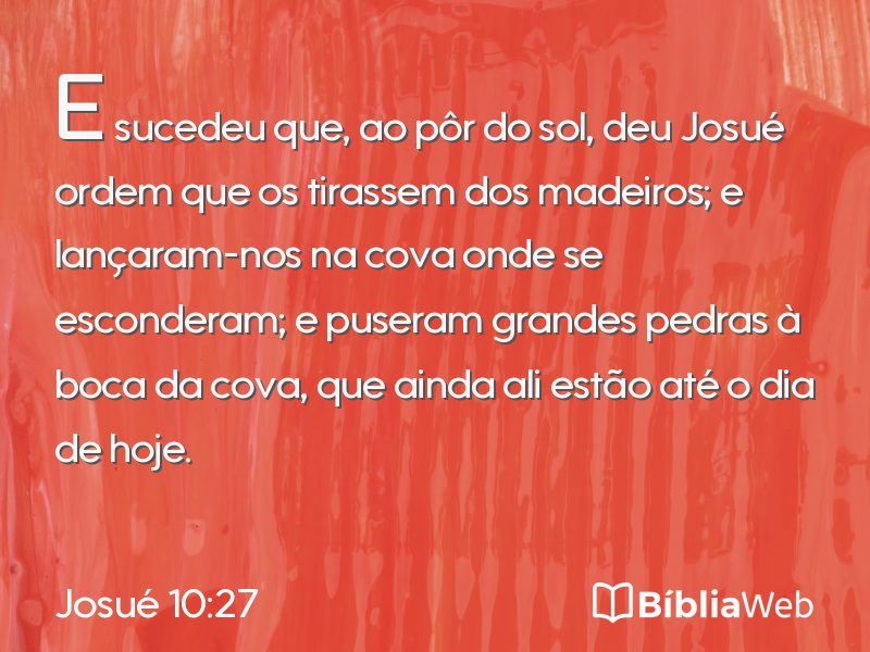 Josué 10:27 em imagem para compartilhar