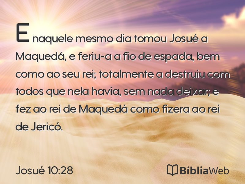 Josué 10:28 em imagem para compartilhar