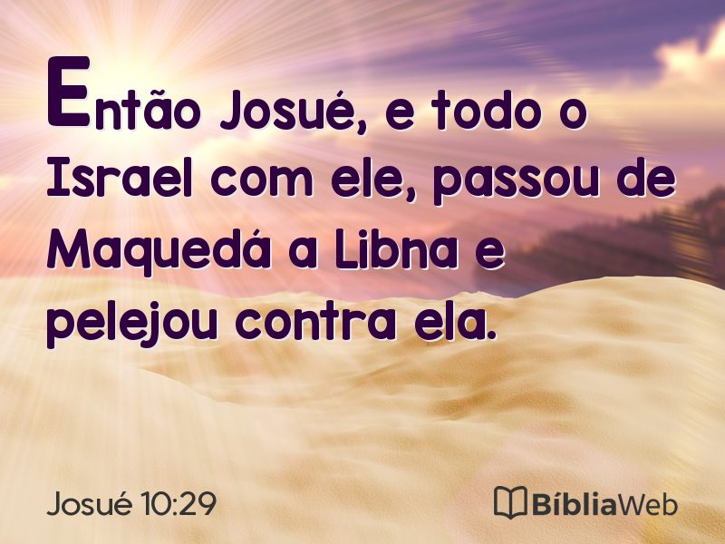 Josué 10:29 em imagem para compartilhar