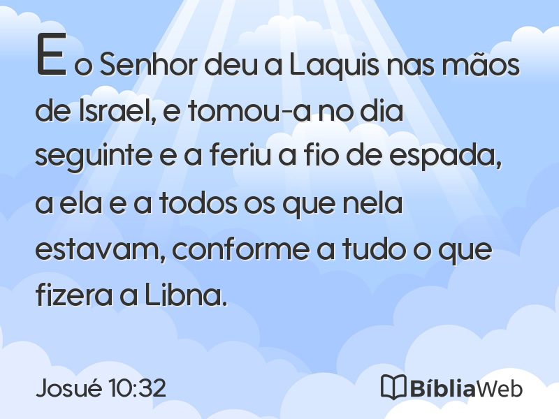 Josué 10:32 em imagem para compartilhar