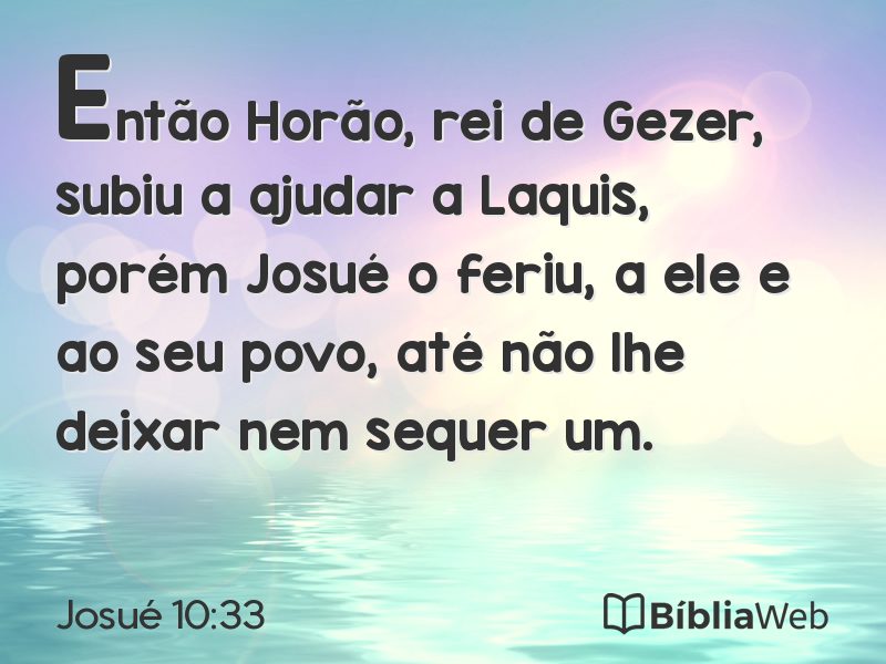 Josué 10:33 em imagem para compartilhar