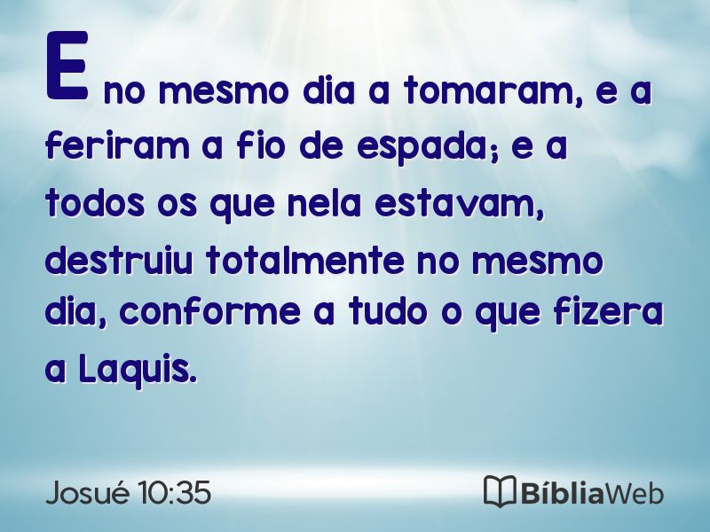Josué 10:35 em imagem para compartilhar