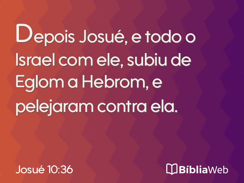 Josué 10:36 em imagem para compartilhar
