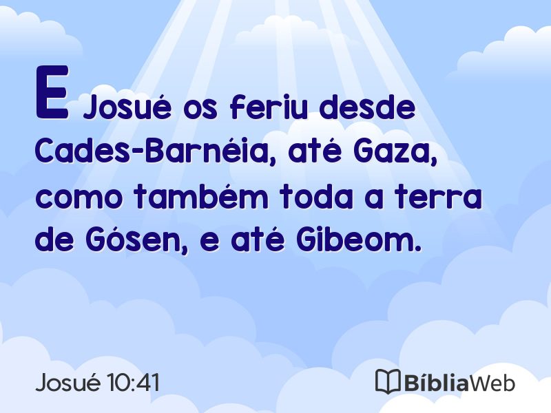 Josué 10:41 em imagem para compartilhar
