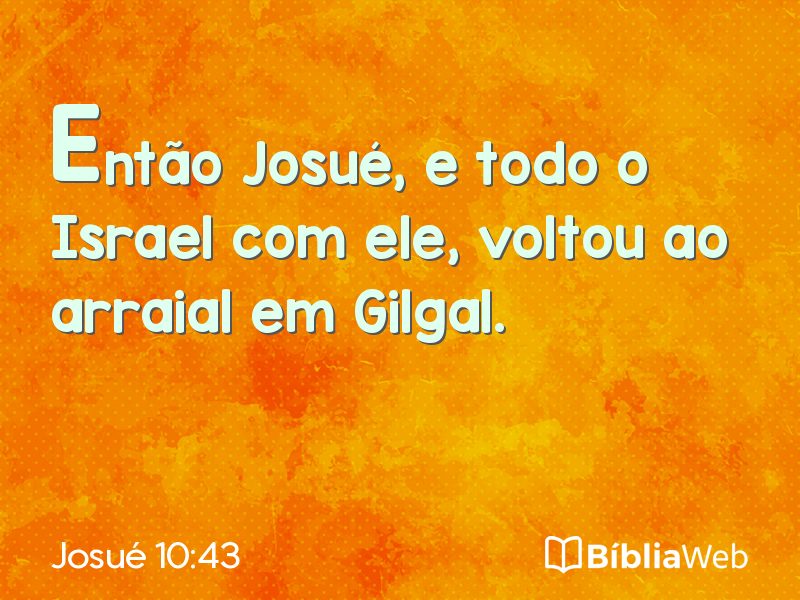 Josué 10:43 em imagem para compartilhar