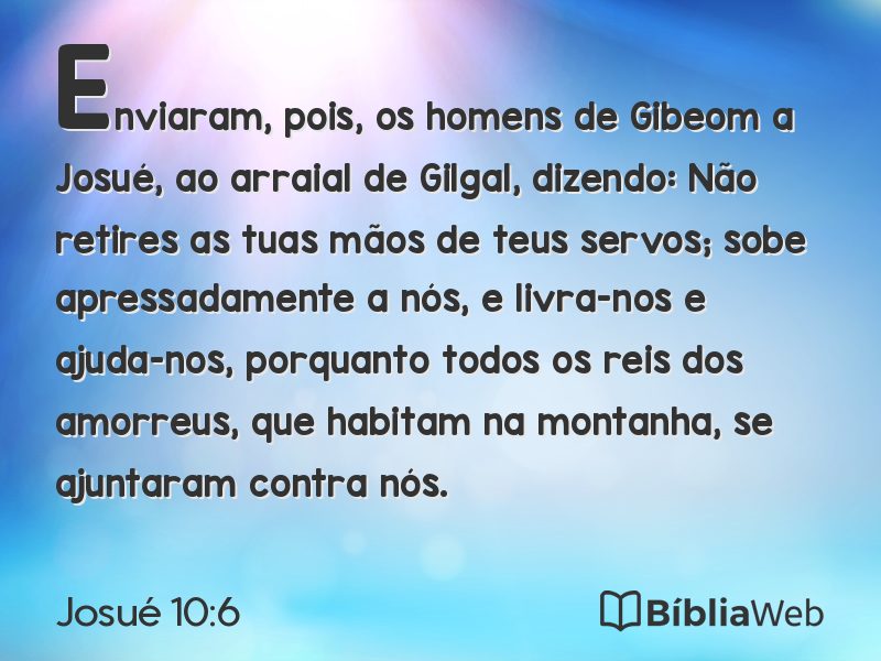 Josué 10:6 em imagem para compartilhar