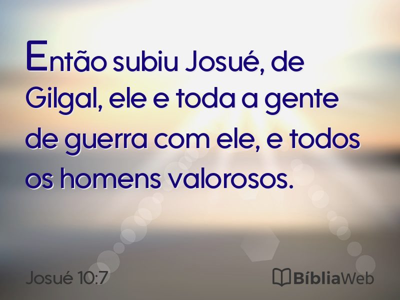 Josué 10:7 em imagem para compartilhar