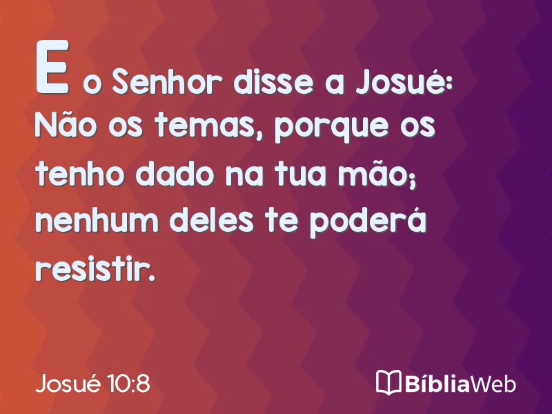 Josué 10:8 em imagem para compartilhar