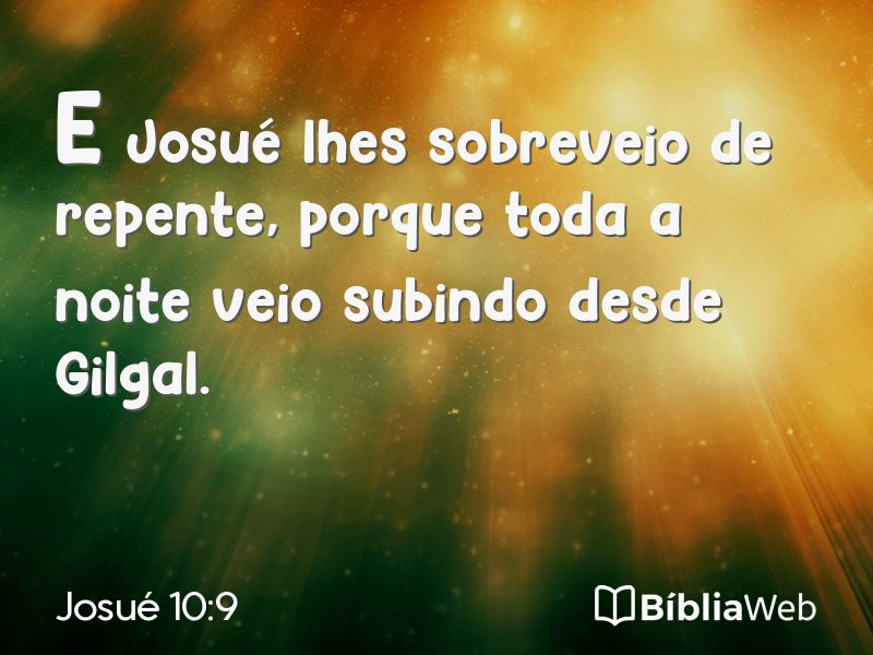 Josué 10:9 em imagem para compartilhar
