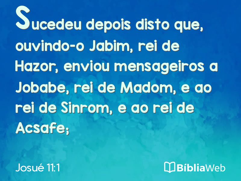 Josué 11:1 em imagem para compartilhar