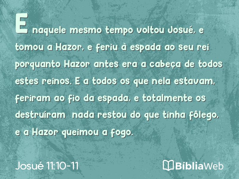 Josué 11:10-11 em imagem para compartilhar