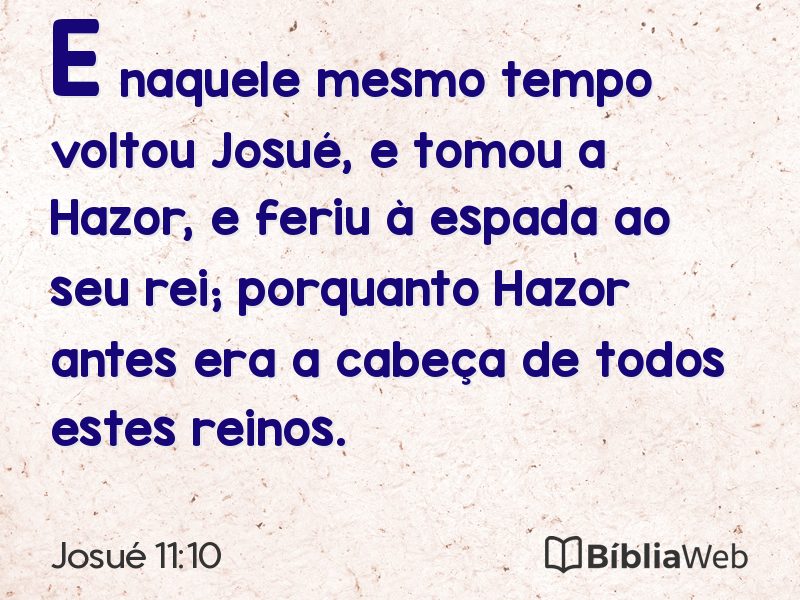 Josué 11:10 em imagem para compartilhar