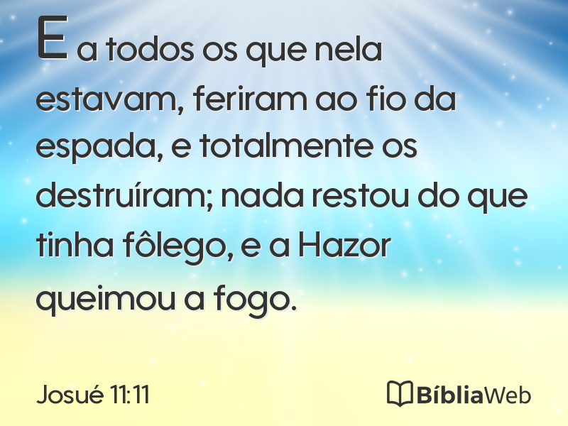 Josué 11:11 em imagem para compartilhar