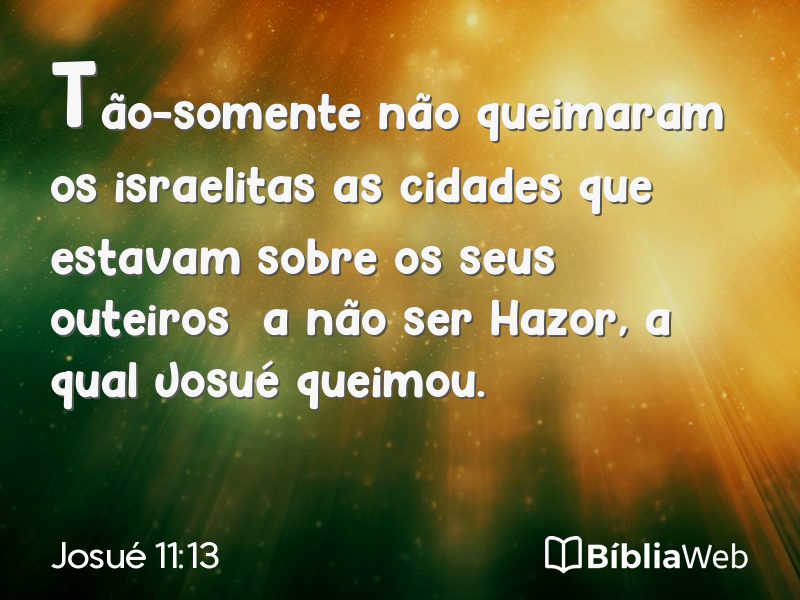 Josué 11:13 em imagem para compartilhar