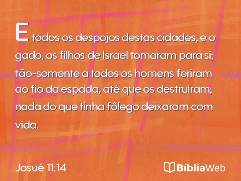 Josué 11:14 em imagem para compartilhar