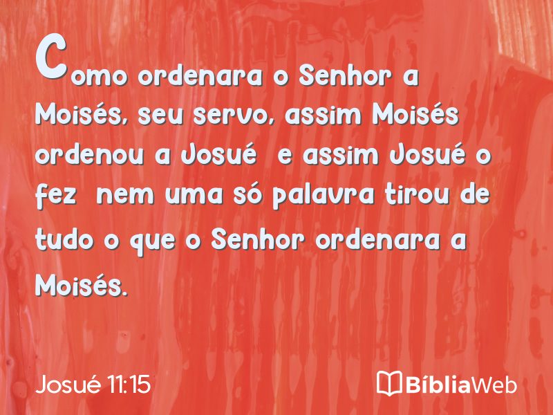 Josué 11:15 em imagem para compartilhar