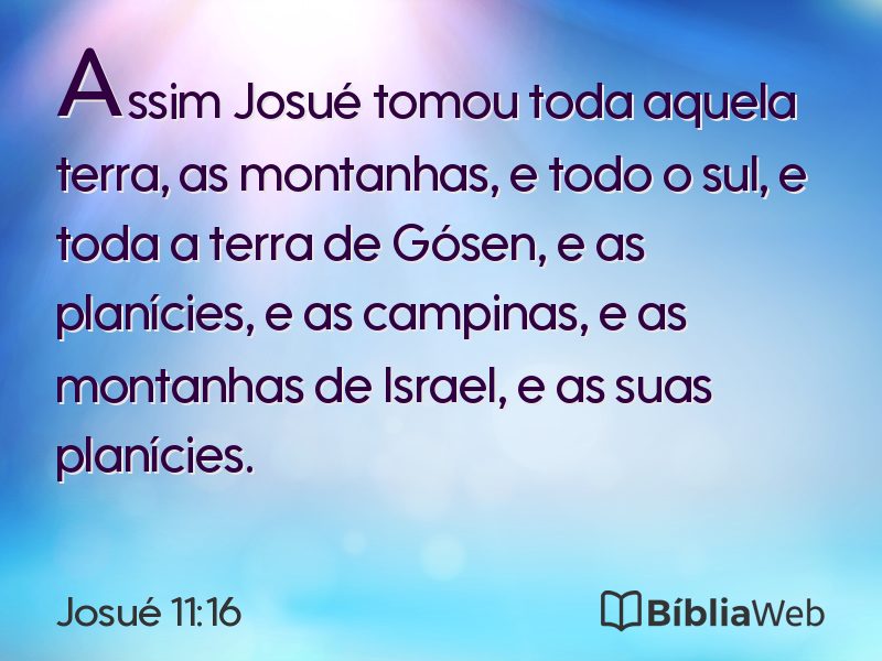 Josué 11:16 em imagem para compartilhar