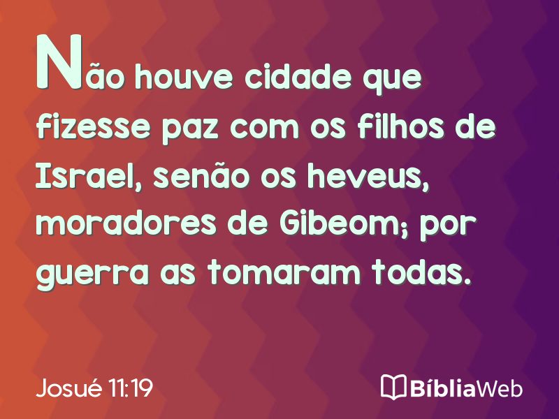 Josué 11:19 em imagem para compartilhar