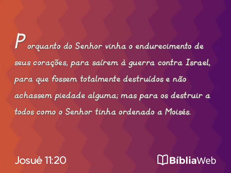 Josué 11:20 em imagem para compartilhar