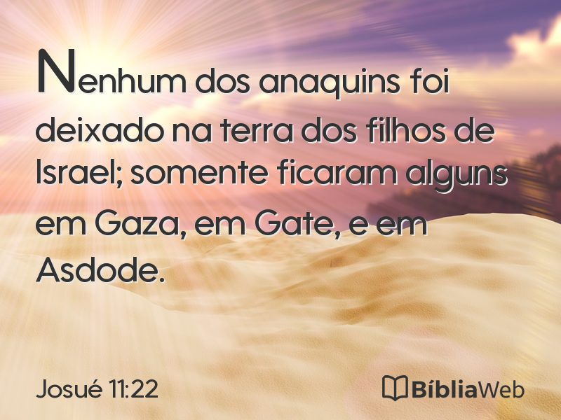 Josué 11:22 em imagem para compartilhar
