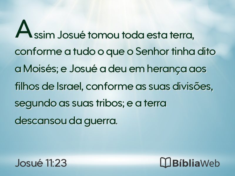 Josué 11:23 em imagem para compartilhar