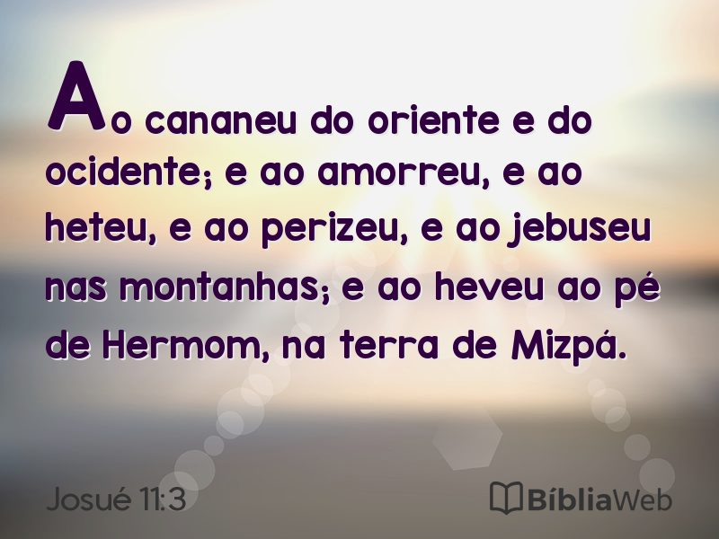 Josué 11:3 em imagem para compartilhar
